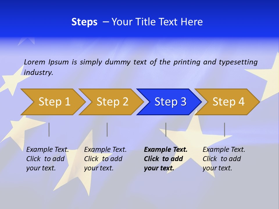 Cloud Textile Flag PowerPoint Template