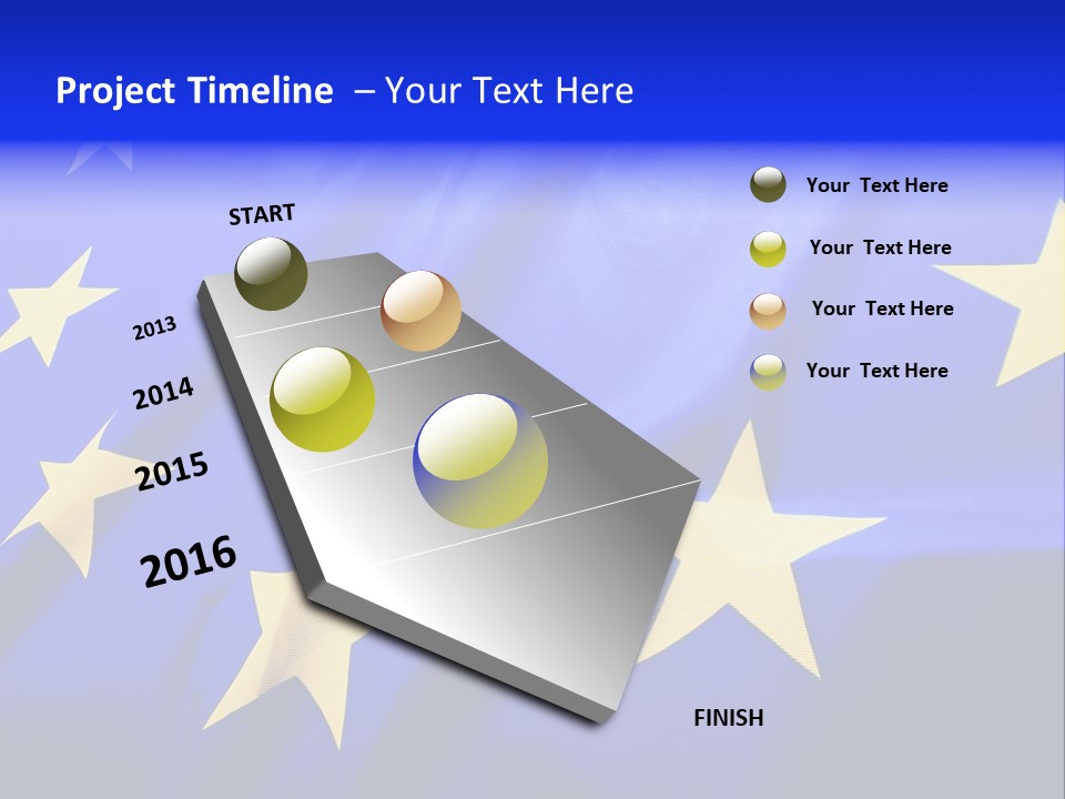 Cloud Textile Flag PowerPoint Template