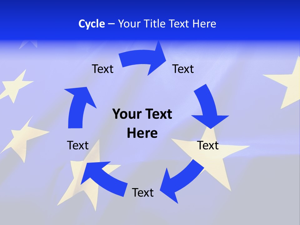 Cloud Textile Flag PowerPoint Template