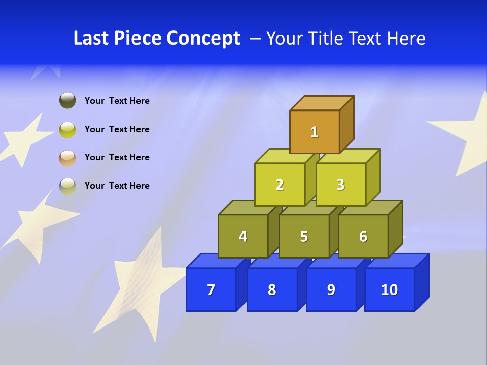 Cloud Textile Flag PowerPoint Template