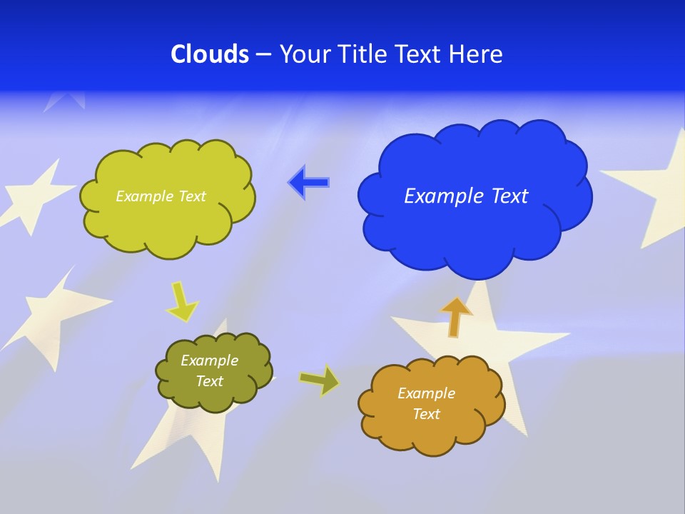 Cloud Textile Flag PowerPoint Template