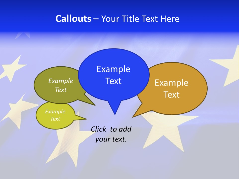 Cloud Textile Flag PowerPoint Template