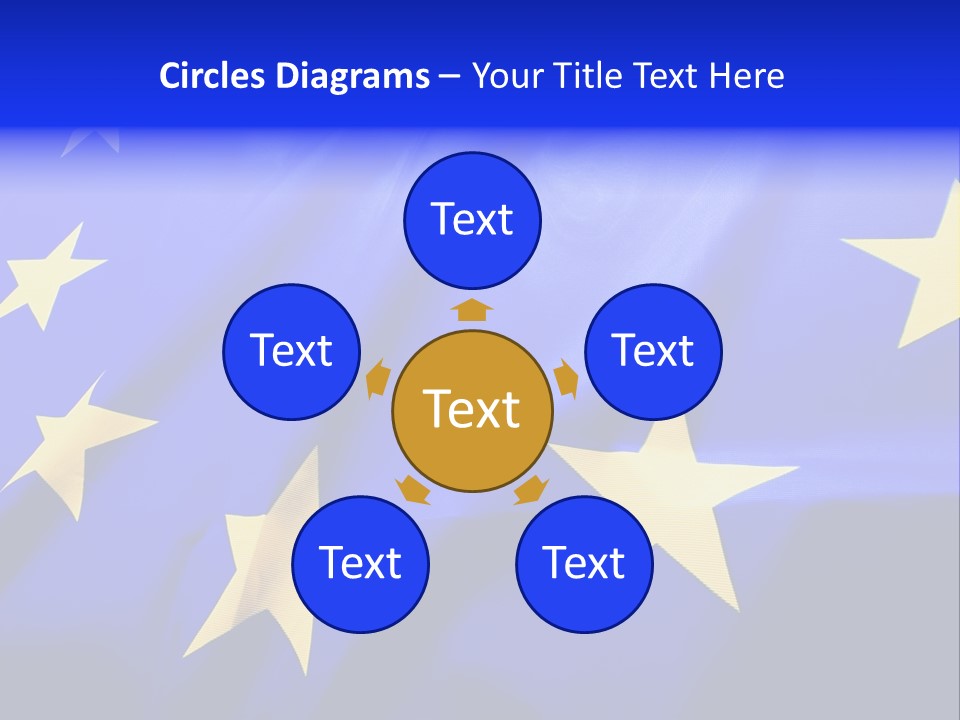 Cloud Textile Flag PowerPoint Template