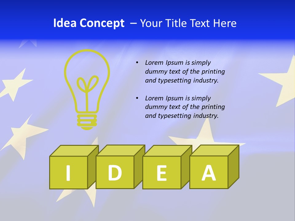Cloud Textile Flag PowerPoint Template