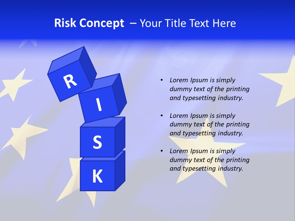 Cloud Textile Flag PowerPoint Template