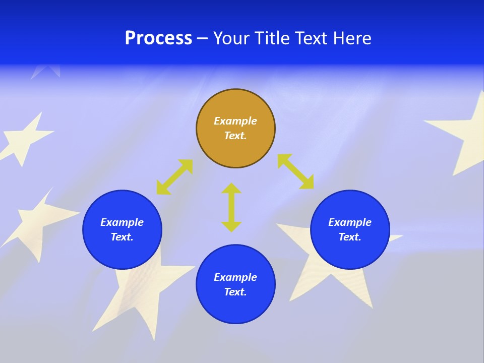 Cloud Textile Flag PowerPoint Template