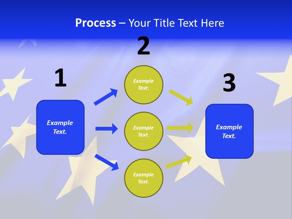 Cloud Textile Flag PowerPoint Template