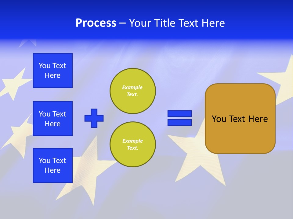 Cloud Textile Flag PowerPoint Template