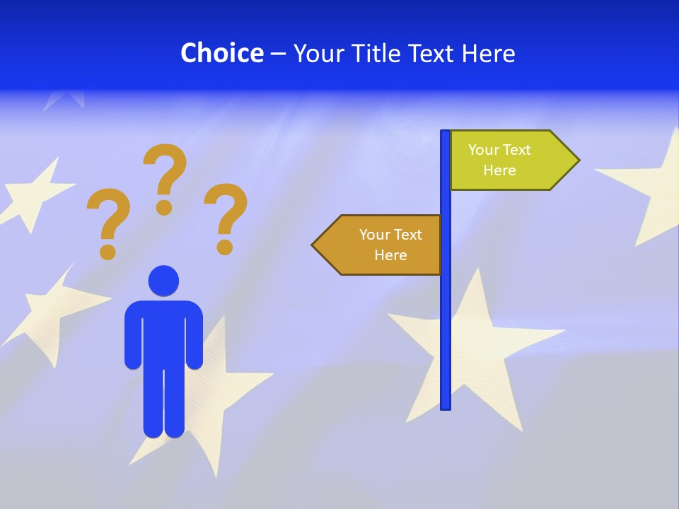 Cloud Textile Flag PowerPoint Template