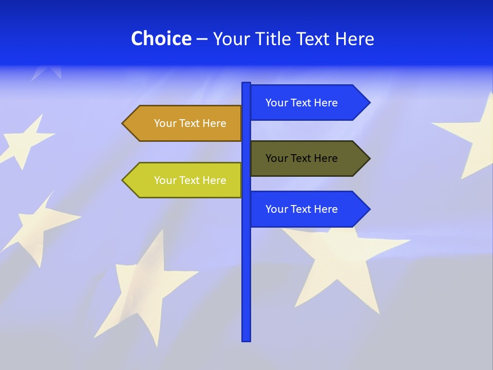 Cloud Textile Flag PowerPoint Template