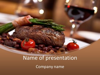 Pork Steak Food PowerPoint Template