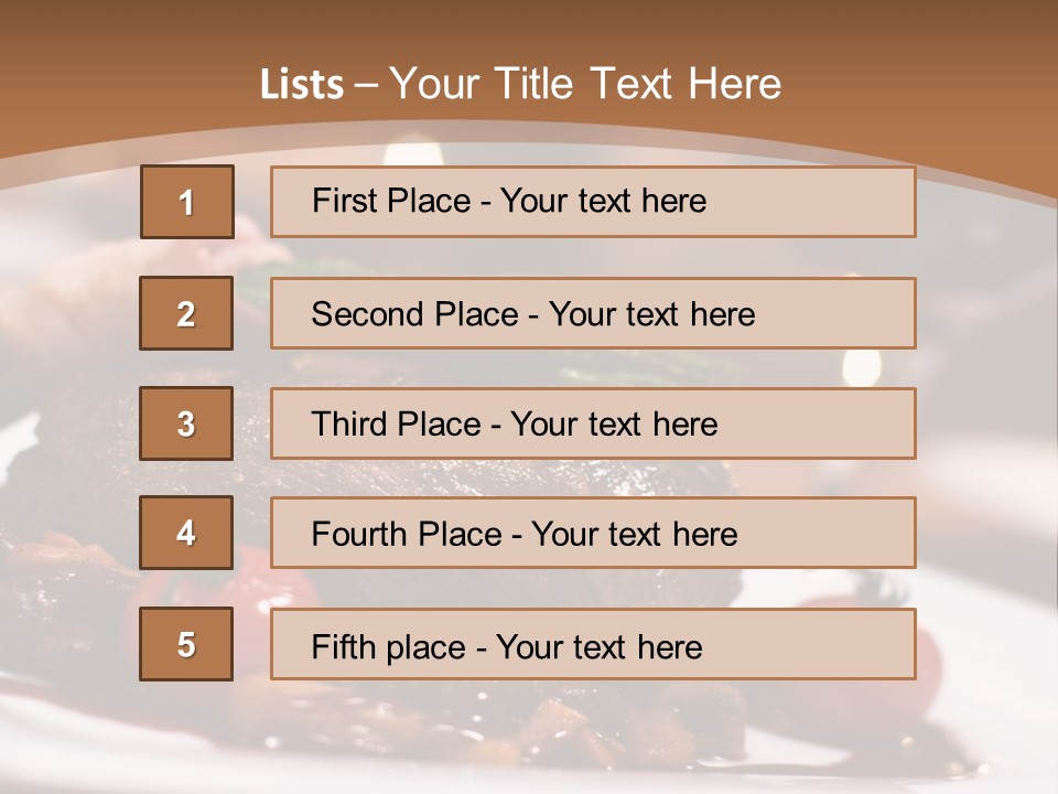 Pork Steak Food PowerPoint Template