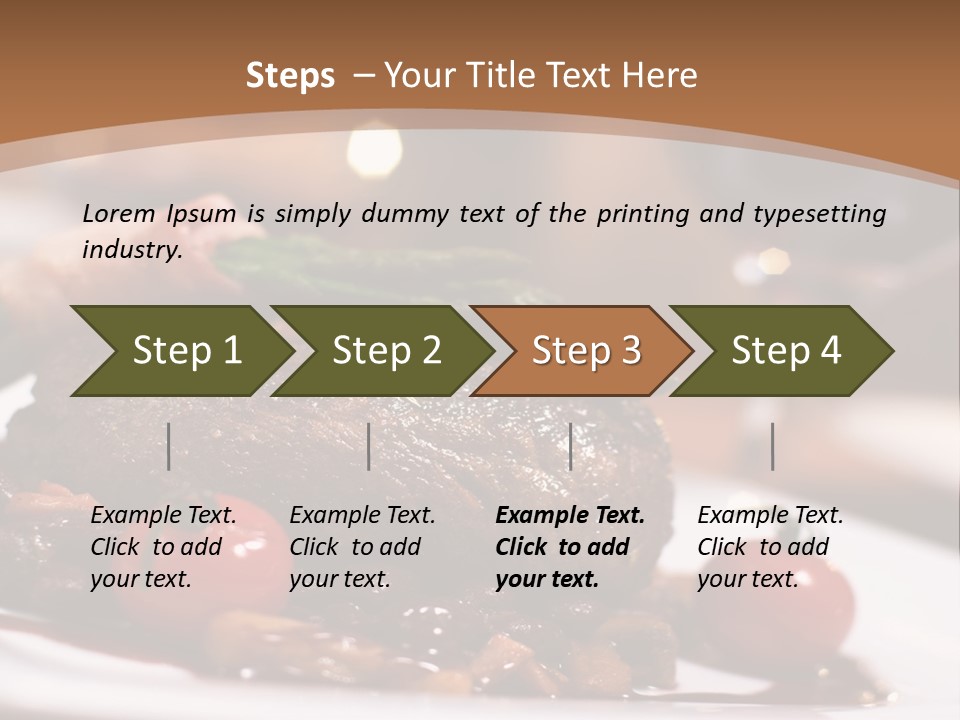 Pork Steak Food PowerPoint Template