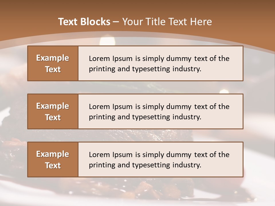Pork Steak Food PowerPoint Template