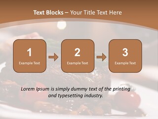 Pork Steak Food PowerPoint Template