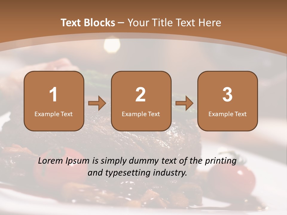 Pork Steak Food PowerPoint Template