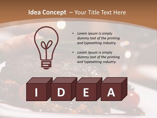 Pork Steak Food PowerPoint Template