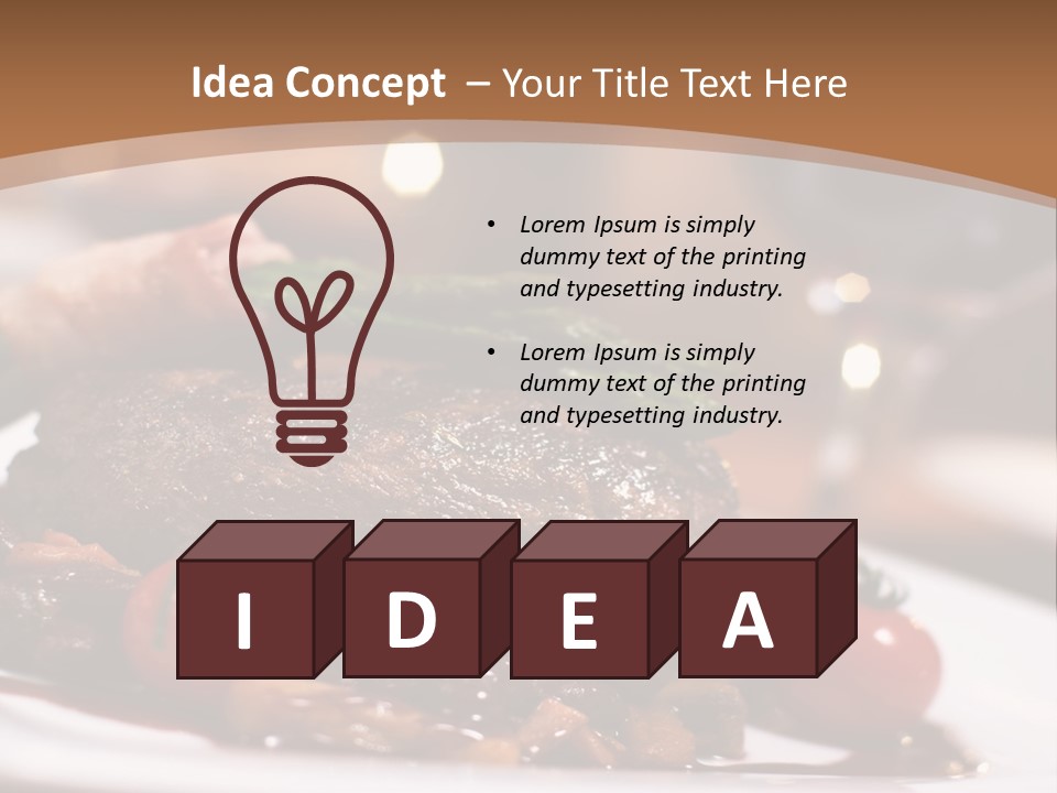 Pork Steak Food PowerPoint Template