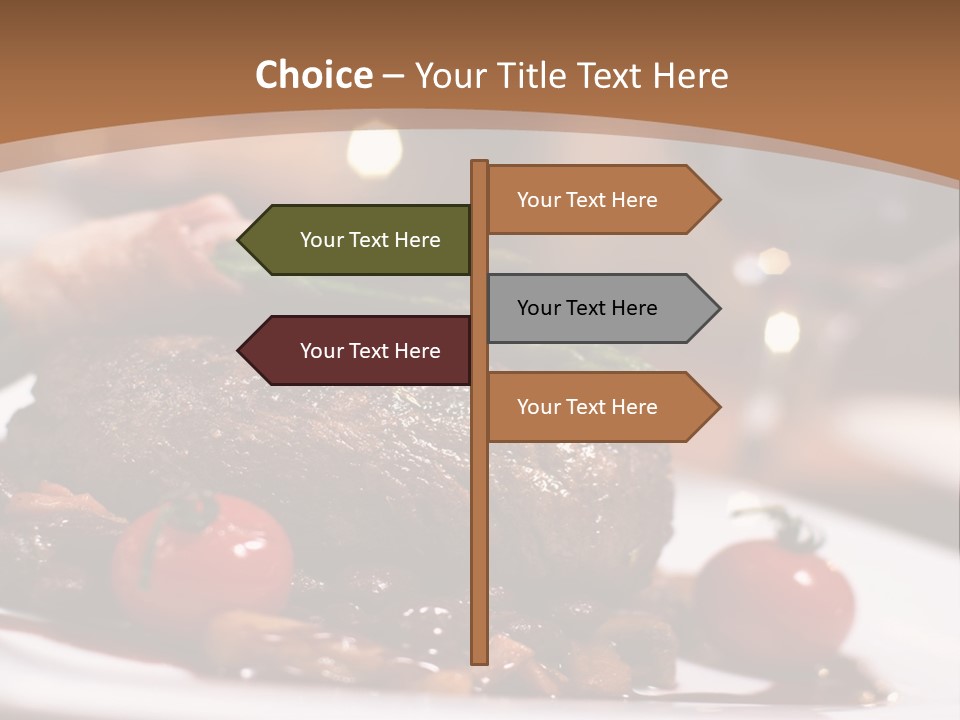 Pork Steak Food PowerPoint Template