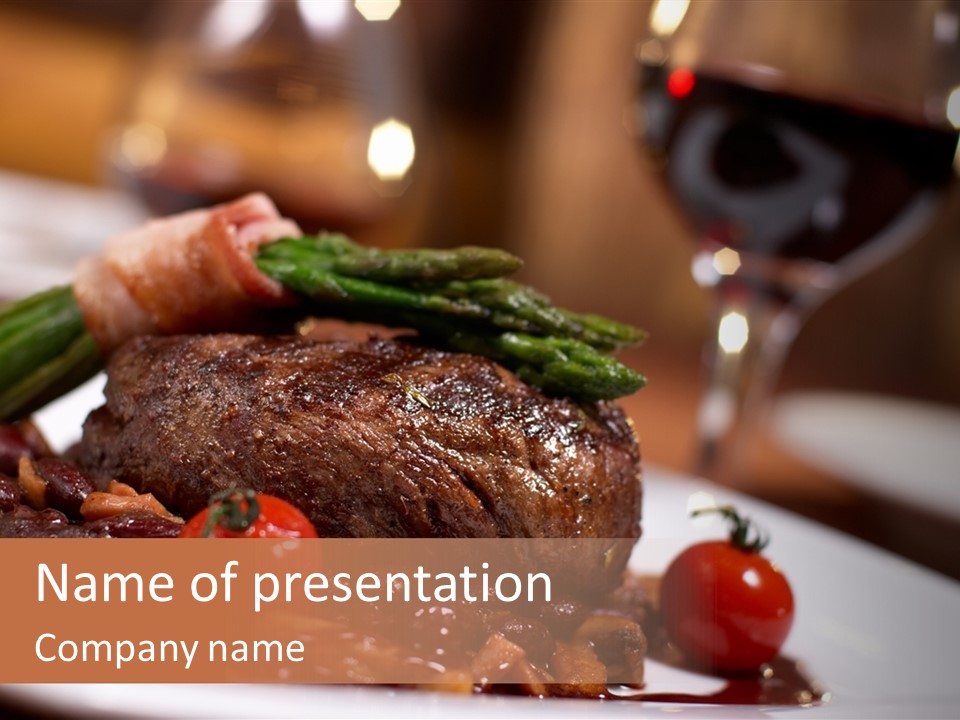 Grill Dinner Ribs PowerPoint Template
