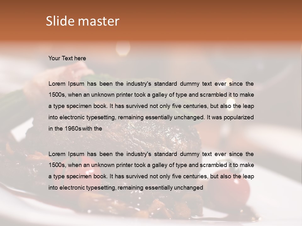 Grill Dinner Ribs PowerPoint Template
