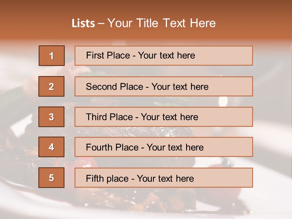 Grill Dinner Ribs PowerPoint Template