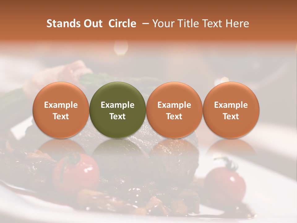 Grill Dinner Ribs PowerPoint Template