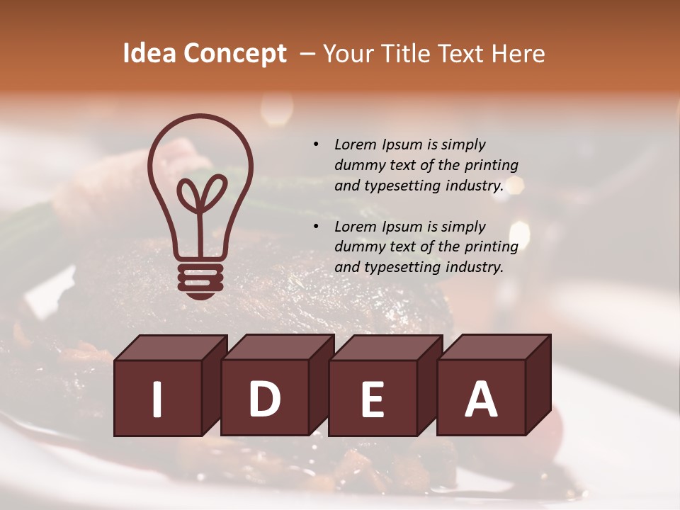 Grill Dinner Ribs PowerPoint Template