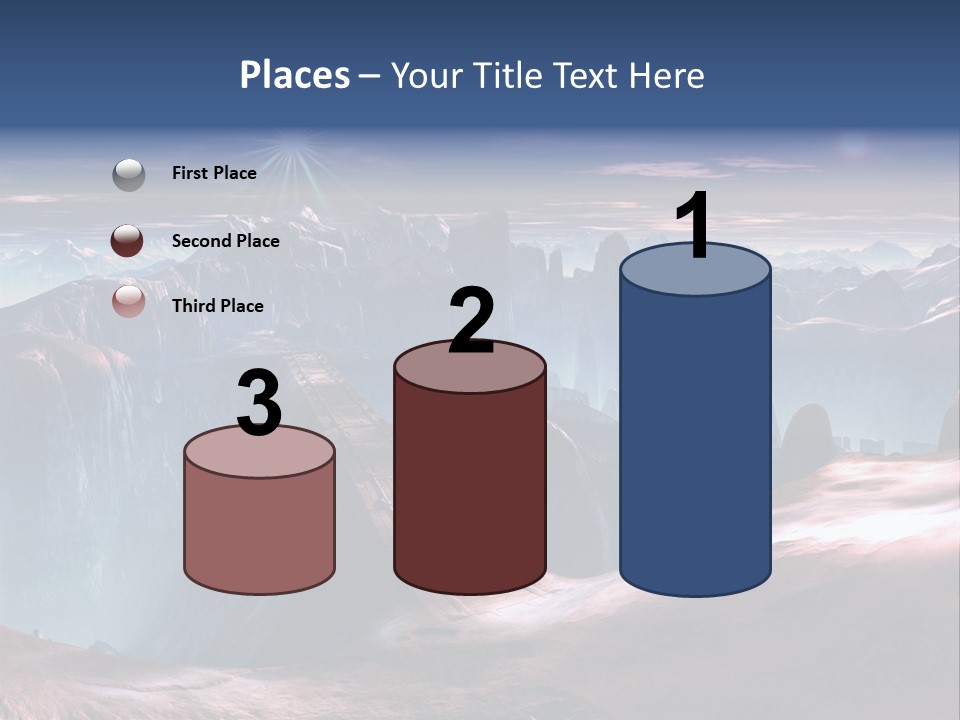 Futuristic View Ravine PowerPoint Template