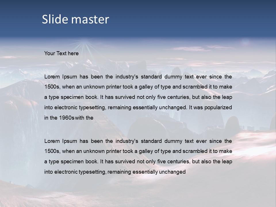 Futuristic View Ravine PowerPoint Template