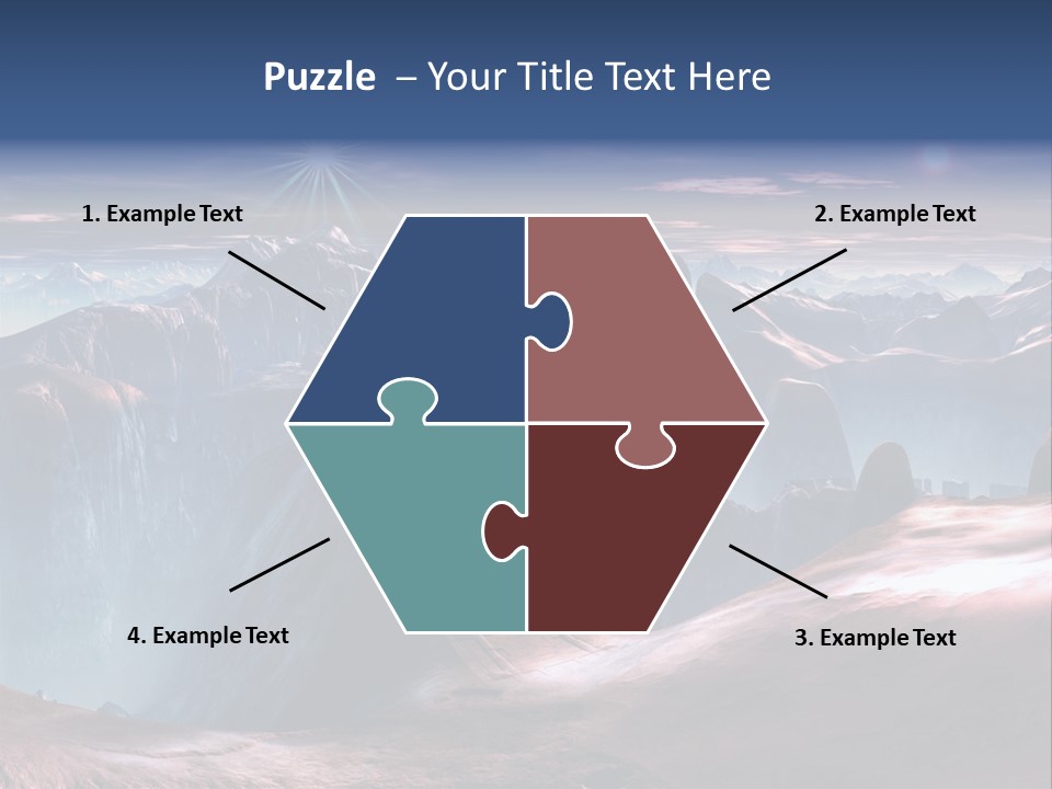 Futuristic View Ravine PowerPoint Template