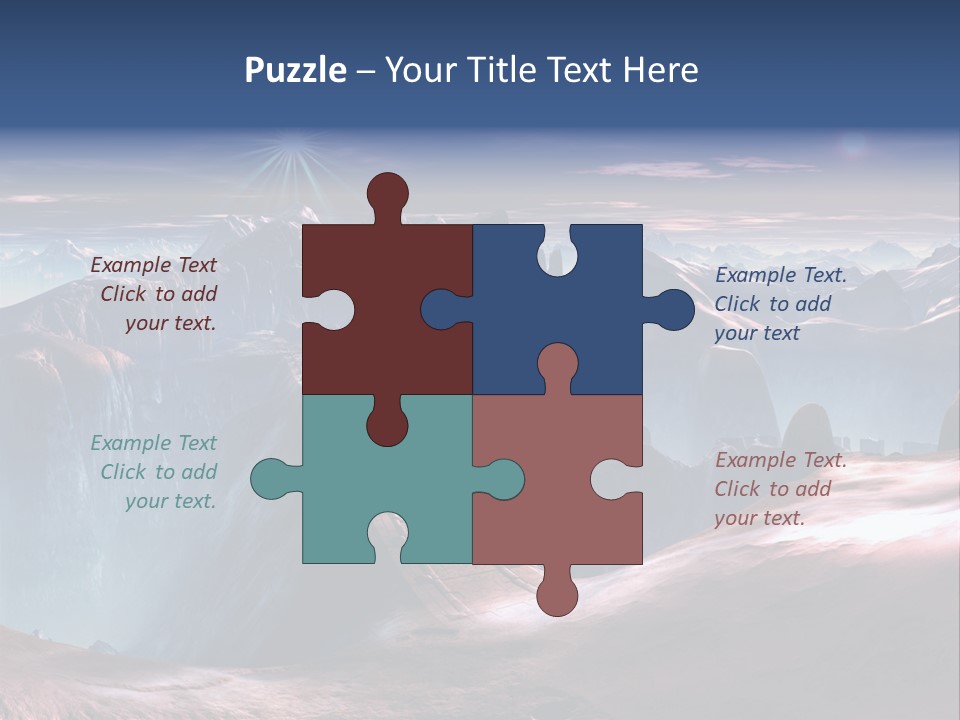 Futuristic View Ravine PowerPoint Template