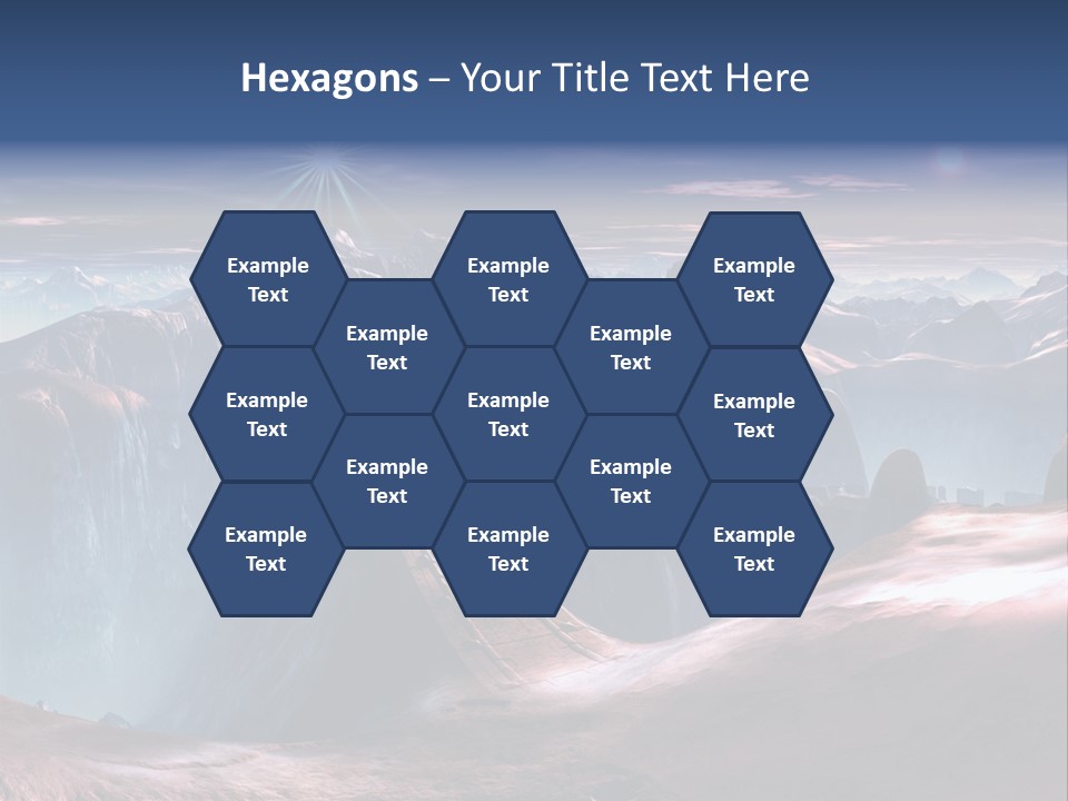 Futuristic View Ravine PowerPoint Template