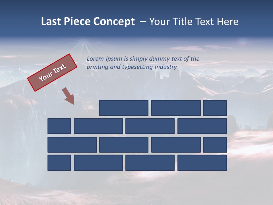 Futuristic View Ravine PowerPoint Template