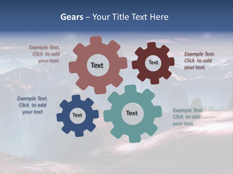 Futuristic View Ravine PowerPoint Template