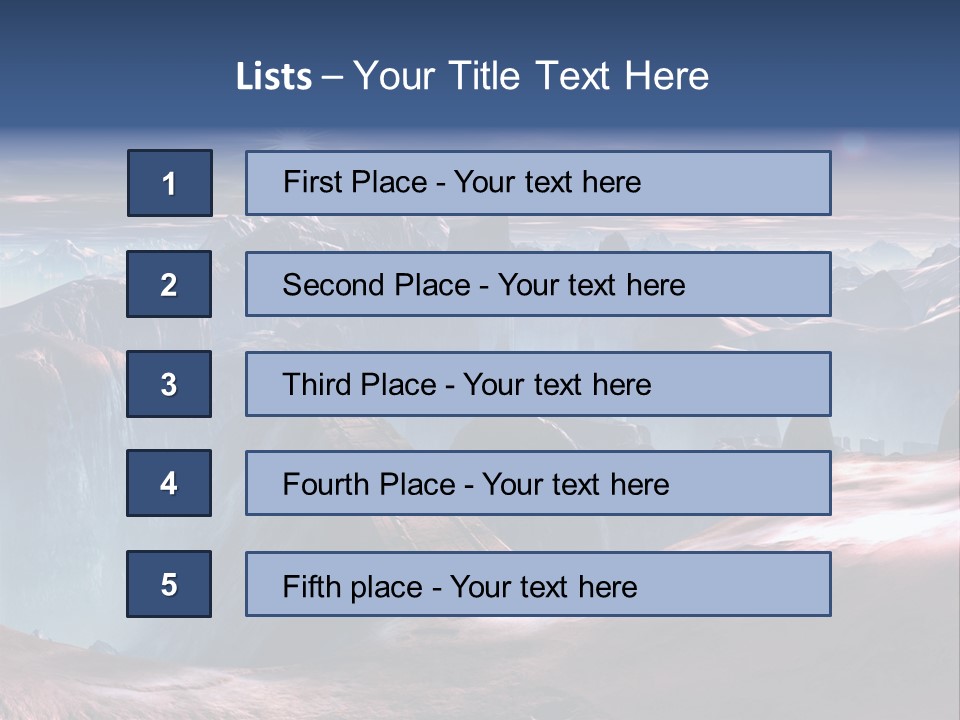 Futuristic View Ravine PowerPoint Template