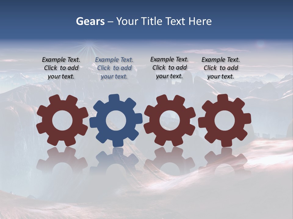 Futuristic View Ravine PowerPoint Template