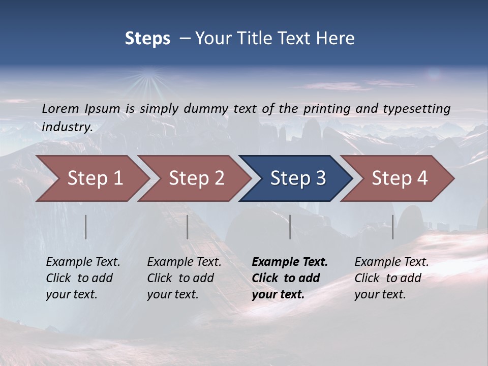 Futuristic View Ravine PowerPoint Template