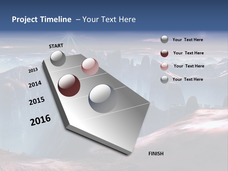 Futuristic View Ravine PowerPoint Template