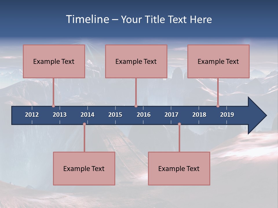 Futuristic View Ravine PowerPoint Template