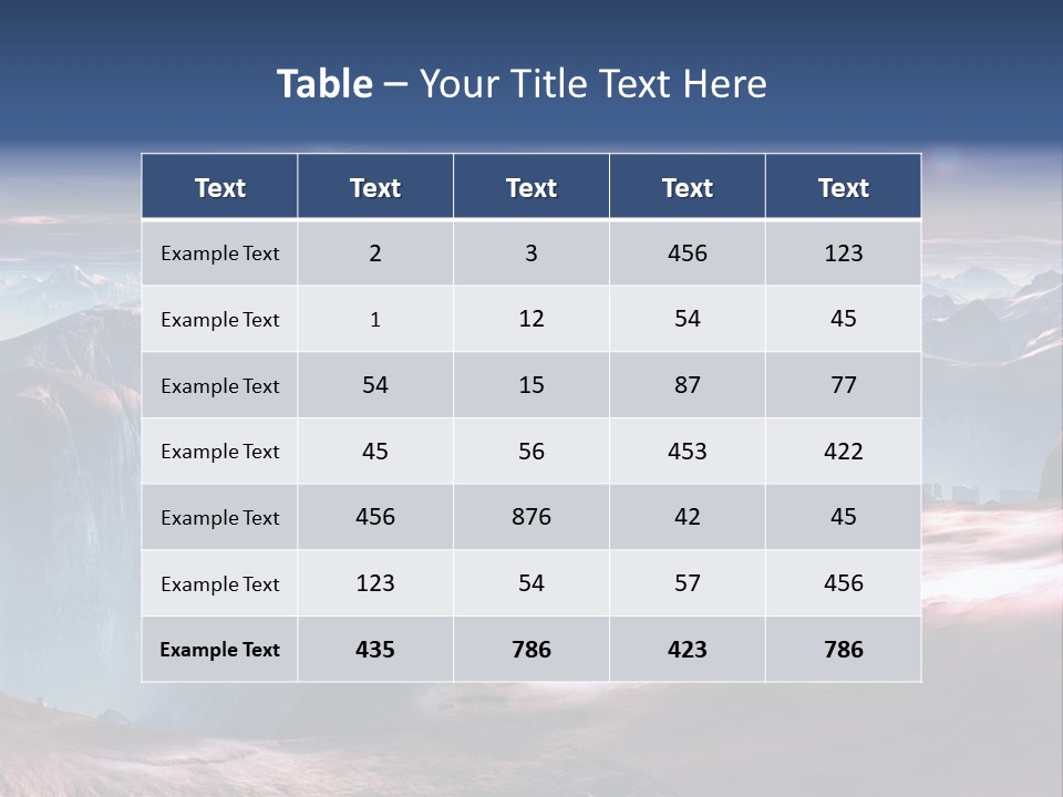 Futuristic View Ravine PowerPoint Template