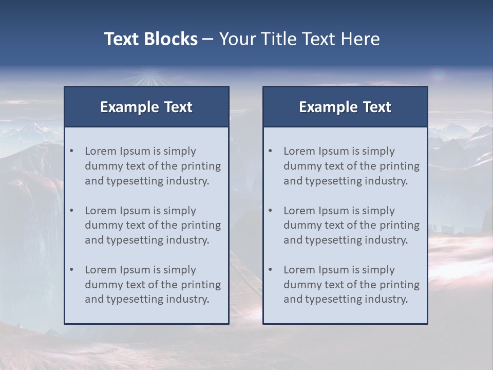 Futuristic View Ravine PowerPoint Template