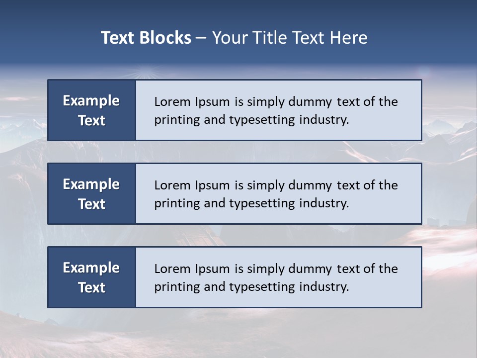 Futuristic View Ravine PowerPoint Template