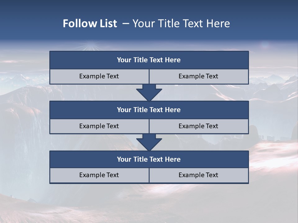 Futuristic View Ravine PowerPoint Template