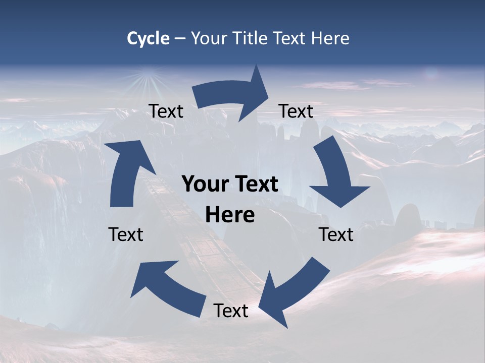 Futuristic View Ravine PowerPoint Template