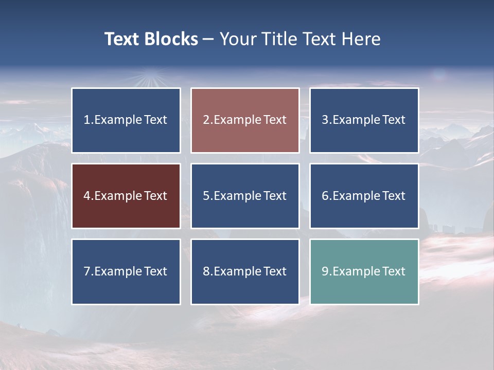 Futuristic View Ravine PowerPoint Template