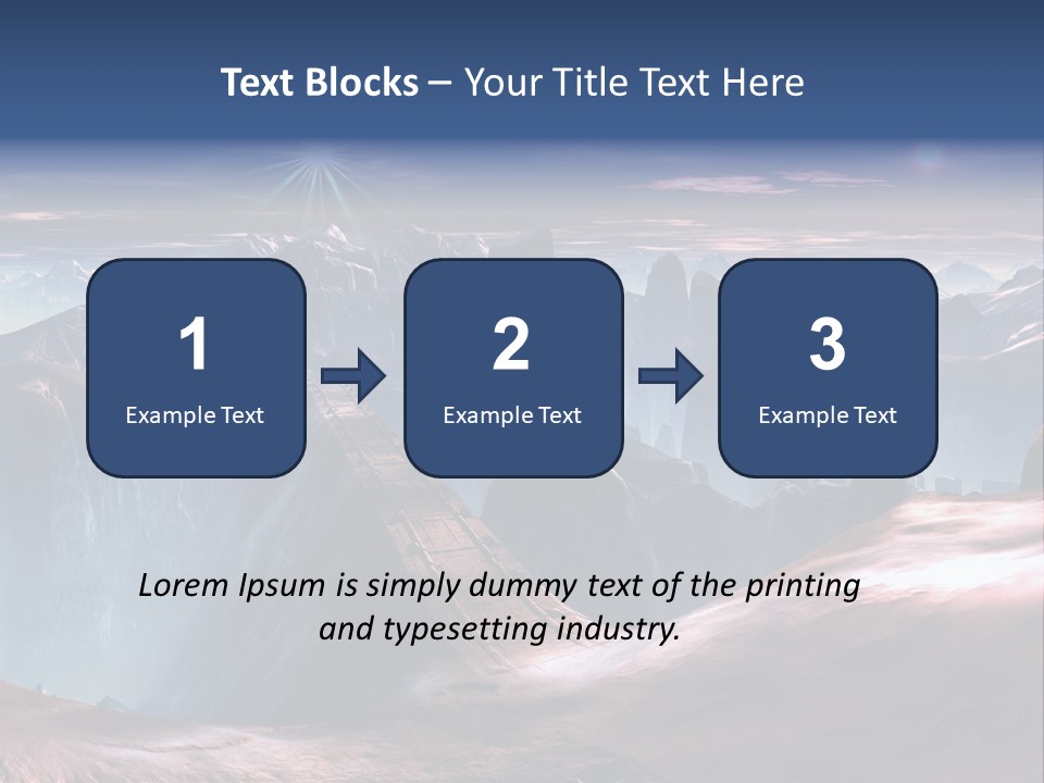 Futuristic View Ravine PowerPoint Template