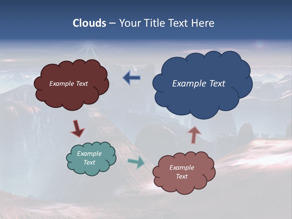 Futuristic View Ravine PowerPoint Template