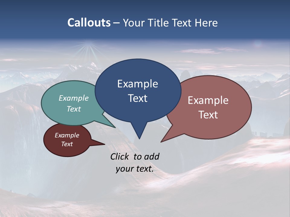 Futuristic View Ravine PowerPoint Template