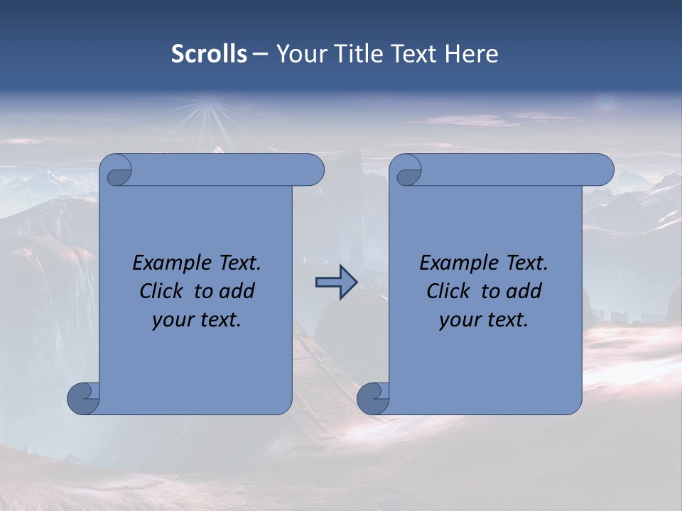Futuristic View Ravine PowerPoint Template